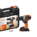 Furadeira/Parafusadeira Black & Decker 3/8''20V Bateria Com 80 Acessorios Bcd704C1Ka-Br