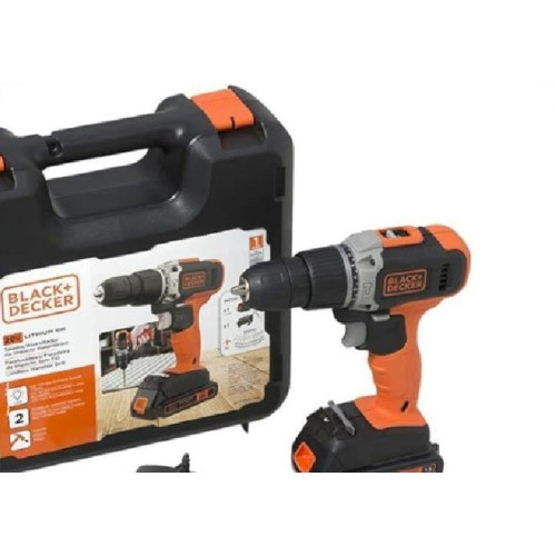 Furadeira/Parafusadeira Black & Decker 3/8''20V Bateria Com 80 Acessorios Bcd704C1Ka-Br