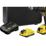 Furadeira Parafusadeira Stanley Impacto 1/2'' 20V 2Baterias 1.5Ah Com Maleta Scd711C2K-Br