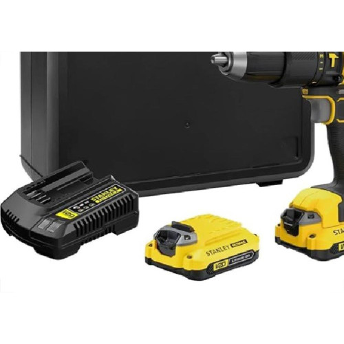 Furadeira Parafusadeira Stanley Impacto 1/2'' 20V 2Baterias 1.5Ah Com Maleta Scd711C2K-Br