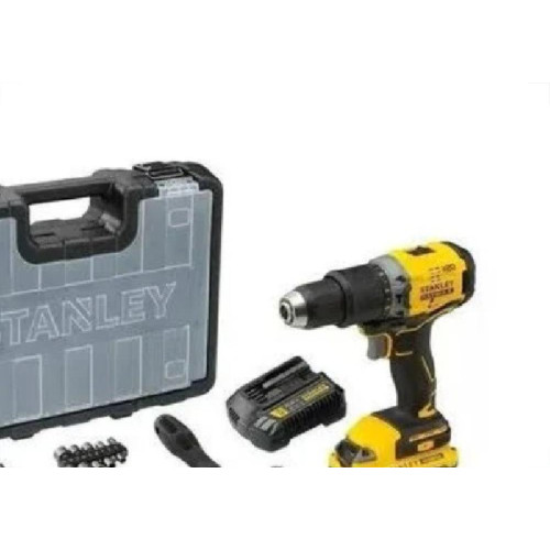 Furadeira Parafusadeira Stanley Impacto 1/2'' 20V 2Baterias 1.5Ah Com 100 Acessorios Sbd715C2Ka-Br