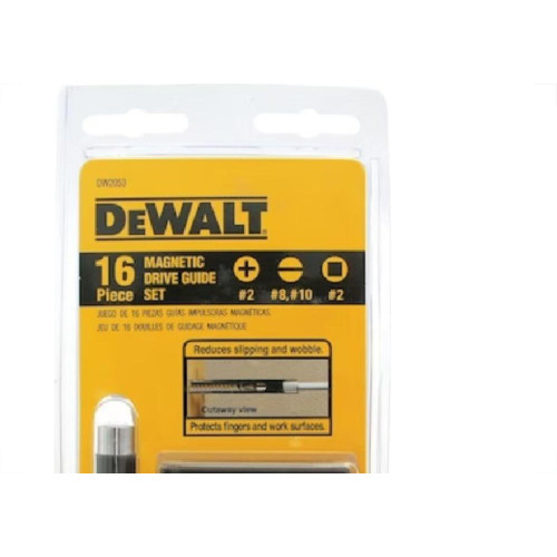 Ponteira Dewalt Fenda Com Guia Magnetica Com 16 Pecas Dw2053