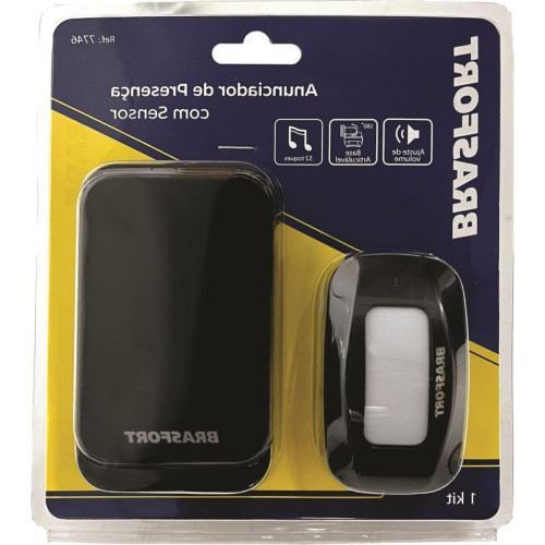 Anunciador De Presenca Brasfort Com Sensor Preto 7746