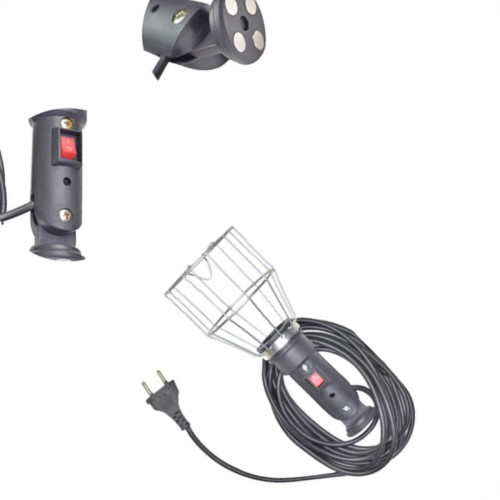 Pendente Arame Com Garra Bateria 5M Medio Braco Articulado Com Chave Liga/Desliga Com Ima ''Soquete E27'' Cf062