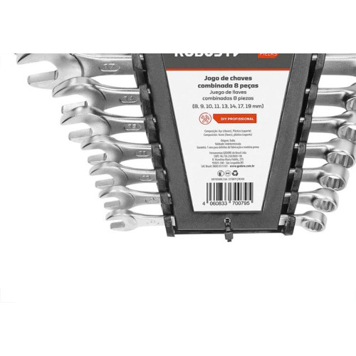Chave Combinada Robust 8 A 19Mm Com 8 Pecas 