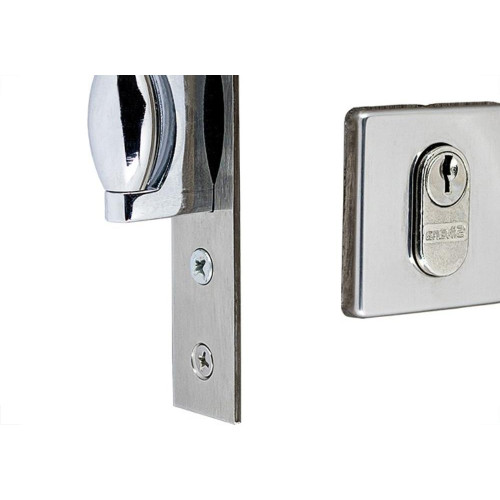 Fechadura Silvana Pivotante Roseta 4600 Quadrada Cromada 97570