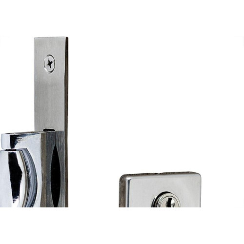 Fechadura Silvana Pivotante Roseta 4600 Quadrada Cromada 97570