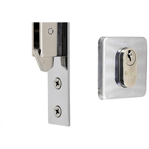 Fechadura Silvana Porta Correr 4500 Quadrada Cromada 95088