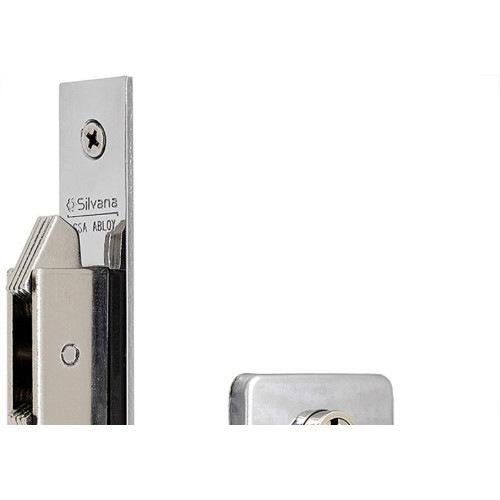 Fechadura Silvana Porta Correr 4500 Quadrada Cromada 95088
