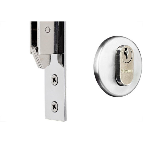 Fechadura Silvana Porta Correr 4500 Redonda Cromada 95026