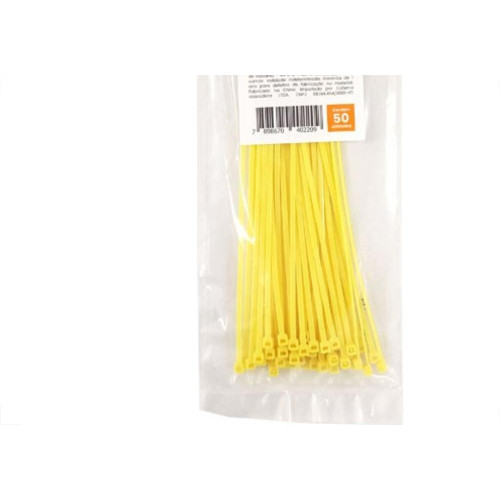 Abracadeira Nylon Perkon Amarela 25X200 50 Pecas 1362