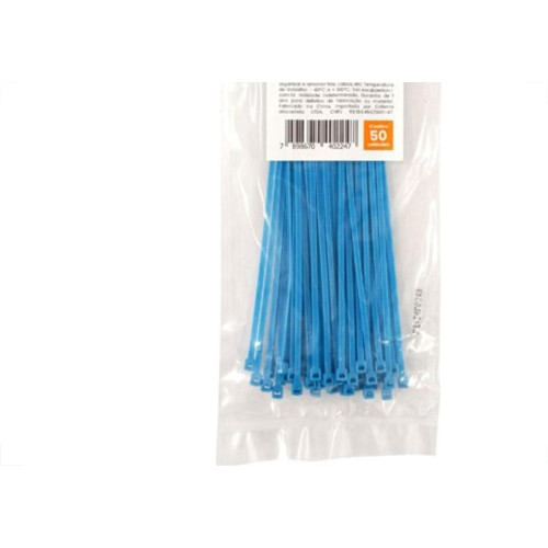 Abracadeira Nylon Perkon Azul 25X200 50 Pecas 1366
