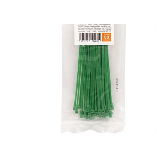 Abracadeira Nylon Perkon Verde 25X200 50 Pecas 1370