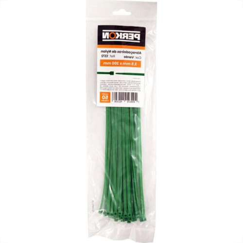 Abracadeira Nylon Perkon Verde 35X300 50 Pecas 1372