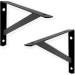 Suporte Prateleira Hayner Forte Preta 40Cm Peca 201580 - Kit C/12 