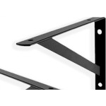 Suporte Prateleira Hayner Forte Preta 40Cm Peca 201580 - Kit C/12 
