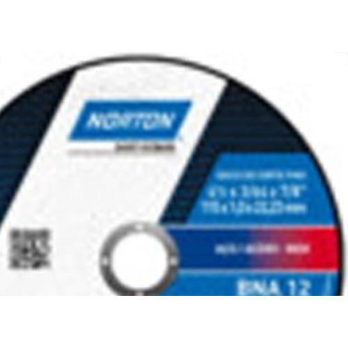 Disco De Corte Para Inox Norton Bna12 41/2X1,0X7/8 