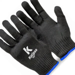 Luva Helanca Kalipso Nylon Preta  - Kit C/12 