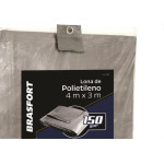 Lona Carreteiro Brasfort Cinza 4X 3M 150 Gramas Por M² 9042