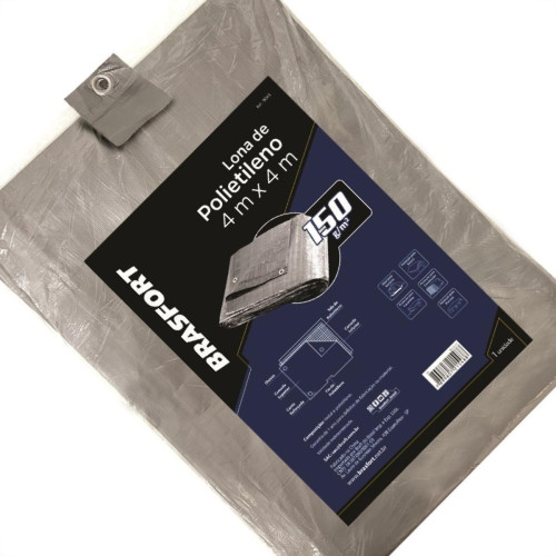Lona Carreteiro Brasfort Cinza 4X 4M 150 Gramas Por M² 9043