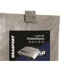 Lona Carreteiro Brasfort Cinza 4X 4M 150 Gramas Por M² 9043