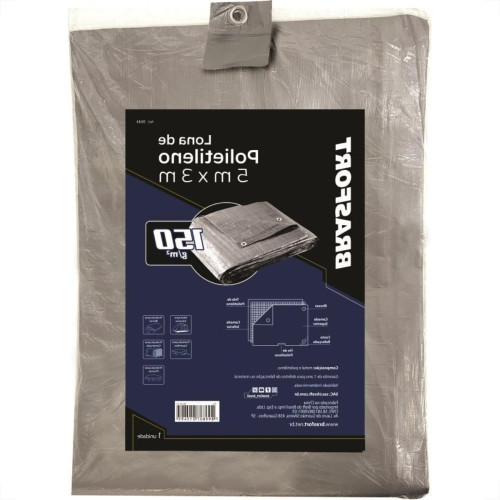 Lona Carreteiro Brasfort Cinza 5X 3M 150 Gramas Por M² 9044