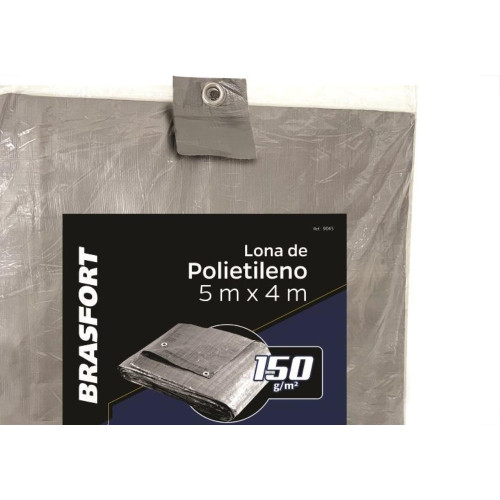 Lona Carreteiro Brasfort Cinza 5X 4M 150 Gramas Por M² 9045