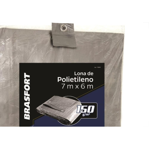 Lona Carreteiro Brasfort Cinza 7X 6M 150 Gramas Por M² 9049