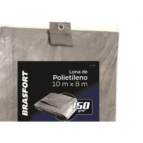 Lona Carreteiro Brasfort Cinza 10X 8M 150 Gramas Por M² 9053