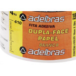 Fita Dupla Face Adelbras De Papel Branca 18 X 30M  - Kit C/4 
