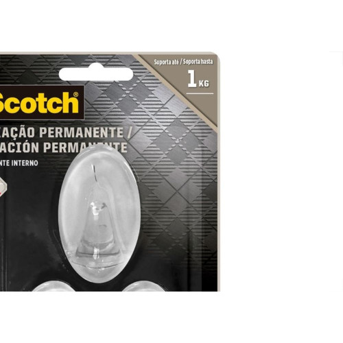 Gancho Adesivo 3M Scotch Medio 3Pecas Transparente Hb004684328