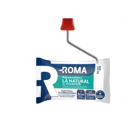 Rolo La Roma Carneiro 5Cm Com Cabo 245 05