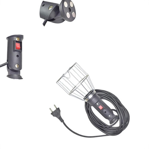 Pendente Arame Com Garra Bateria 7M Grande Braco Articulado Com Chave Liga/Desliga Com Ima ''Soquete E27'' Cf063