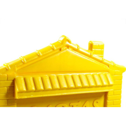 Caixa Carta Power Plastica Gradil ''Casinha''Amarela Sem Pintura 023Spam