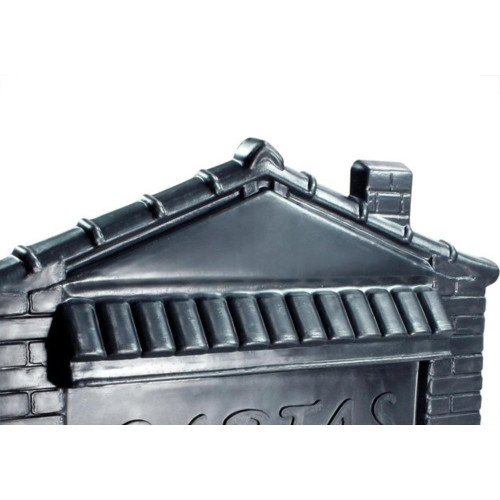 Caixa Carta Power Plastica Gradil ''Casinha''Preta Sem Pintura 023Sppt