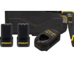 Furadeira Parafusadeira Stanley Impacto 3/8'' 12V Max 2Baterias 2.0Ah Com Maleta Sch10D2K-Br