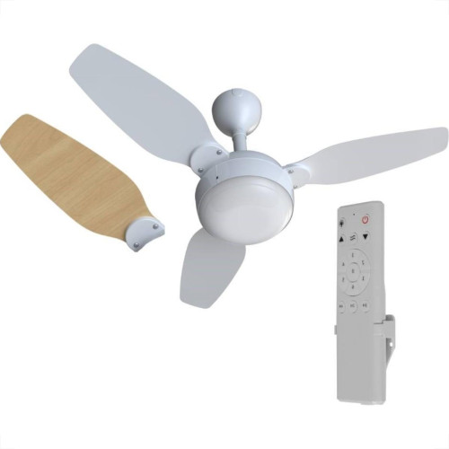 Ventilador Teto Ventisol Legacy 3 Pas Branco/Pinos Com Controle Remoto 6 Velocidades Bivolt 11174