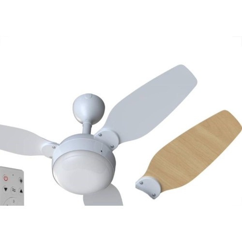 Ventilador Teto Ventisol Legacy 3 Pas Branco/Pinos Com Controle Remoto 6 Velocidades Bivolt 11174