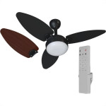 Ventilador Teto Vent Elluz 3P Pr/Tb C.Rem.Biv