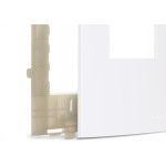 Placa Margirius Sleek 4X2 Branca (1Modulo Horizontal) Com Suporte 16026