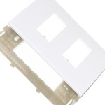 Placa Margirius Sleek 4X2 Branca (2Modulos Distanciados) Com Suporte 16024