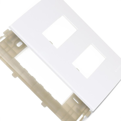 Placa Margirius Sleek 4X2 Branca (2Modulos Distanciados) Com Suporte 16024