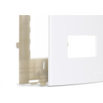 Placa Margirius Sleek 4X2 Branca (2Modulos Distanciados) Com Suporte 16024