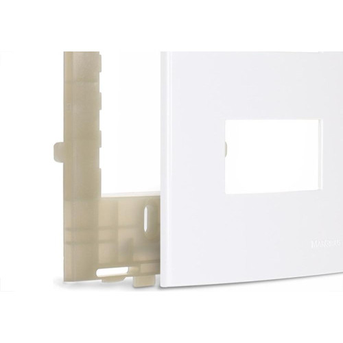 Placa Margirius Sleek 4X2 Branca (2Modulos Distanciados) Com Suporte 16024