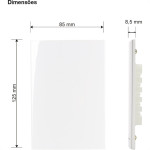 Placa Margirius Sleek 4X2 Branca (Cega) Com Suporte 16027