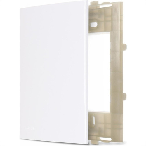 Placa Margirius Sleek 4X2 Branca (Cega) Com Suporte 16027