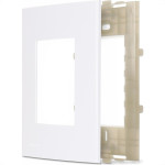 Placa Margirius Sleek 4X2 Branca (3Modulo Horizontal) Com Suporte 16023