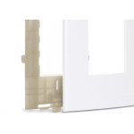 Placa Margirius Sleek 4X2 Branca (3Modulo Horizontal) Com Suporte 16023