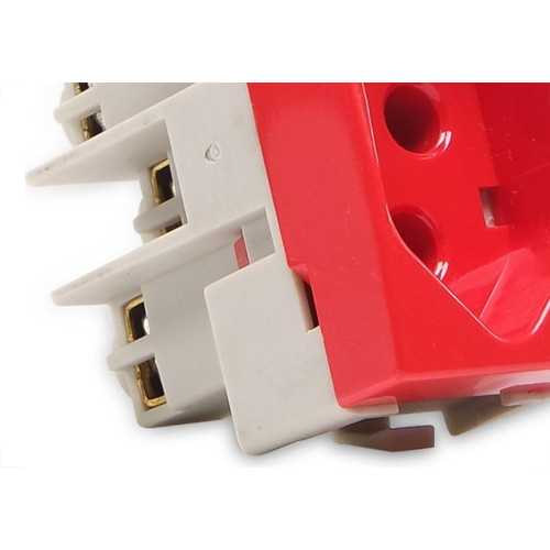 Modulo Tomada Margirius Sleek 2Polo+Terra 20A Vermelho 15918