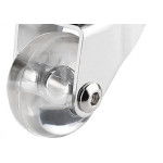 Rodizio Perkon Poliuretano Base Giratorio Transparente Sem Trava 35Mm 1237